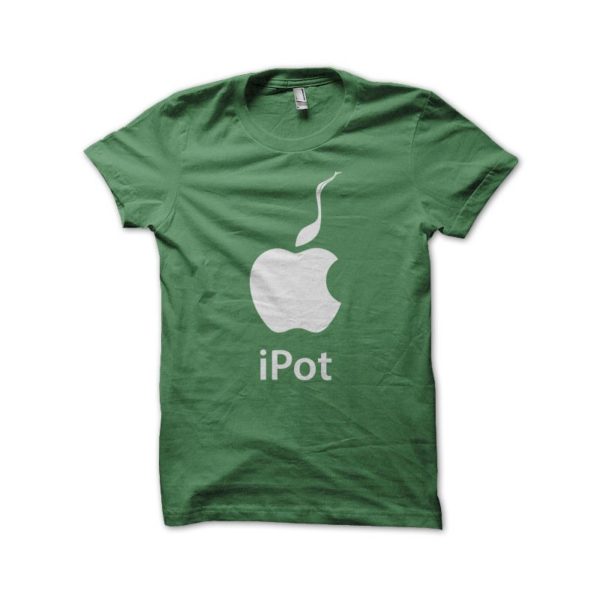 Rasta Tee-Shirt Apple green shirt parody iPot