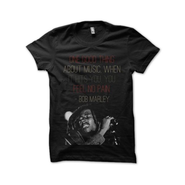 Rasta Tee-Shirt Bob marley t-shirt black frame