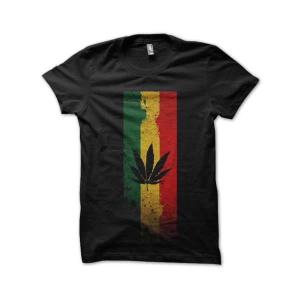 Rasta Tee-Shirt Jamaican black shirt dreapeau