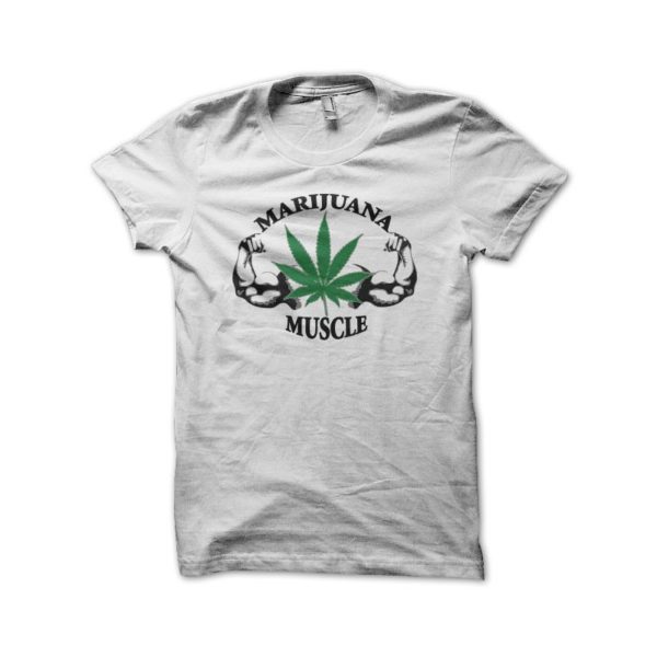 Rasta Tee-Shirt Marijuana Muscle shirt white