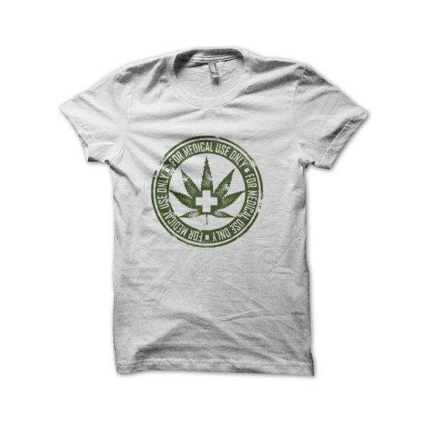 Rasta Tee-Shirt Medical marijuana t-shirt white