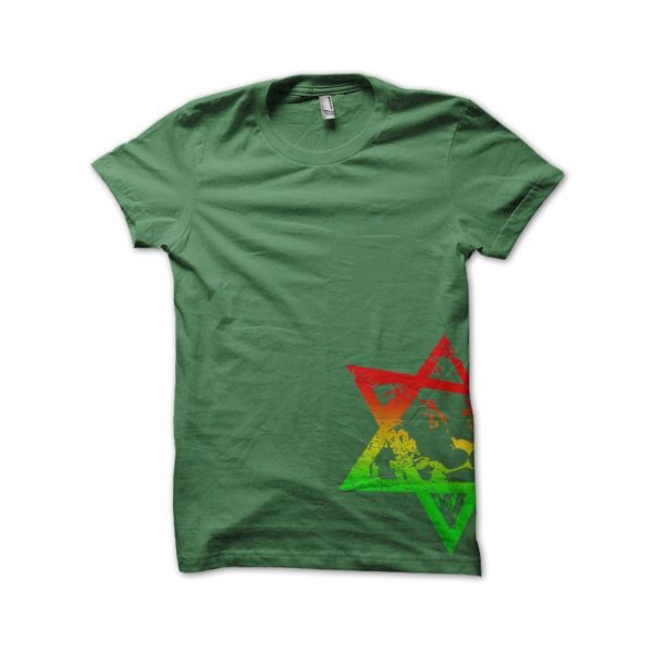 Rasta Tee-Shirt Shirt LION of JUDAH Rasta color GREEN