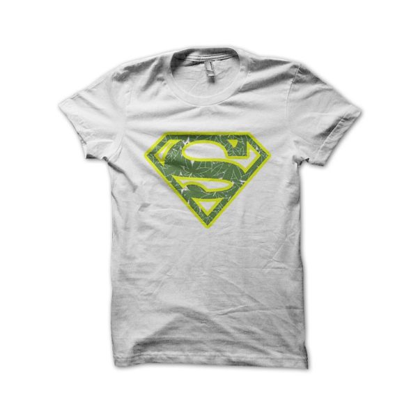 Rasta Tee-Shirt Shirt logo parody super weed white superman