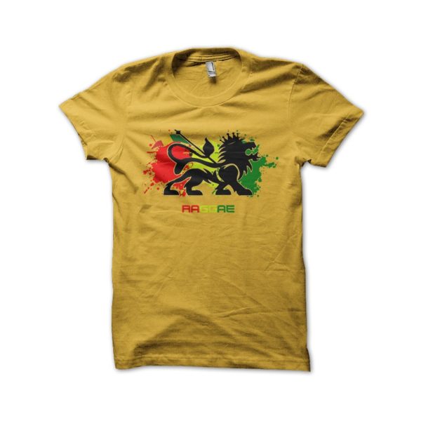 Rasta Tee-Shirt Shirt reggae roots music yellow