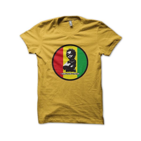 Rasta Tee-Shirt Shirt roma reggae yellow coalition