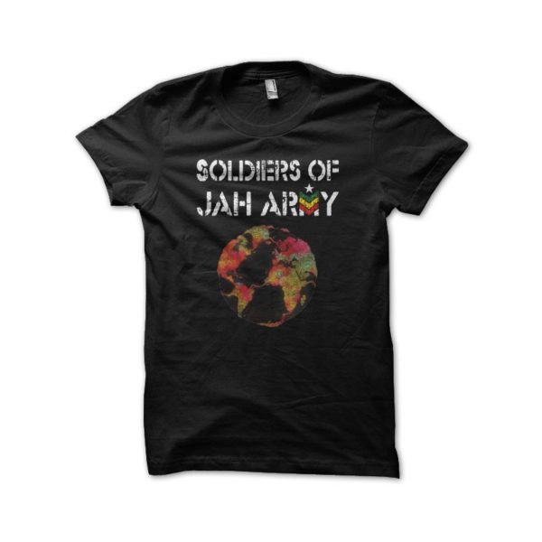 Rasta Tee-Shirt T-Shirt Black Soldiers of Jah Army