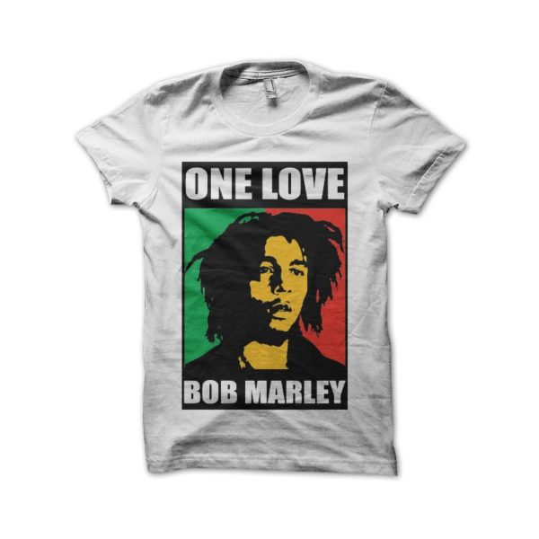 Rasta Tee-Shirt T-shirt Bob Marley One love black white