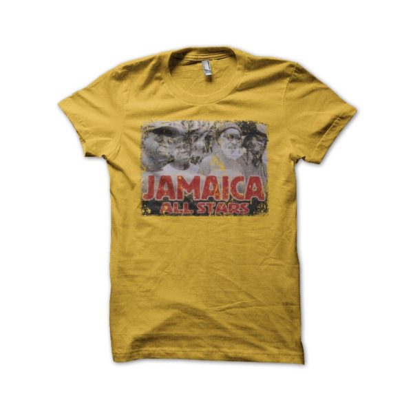 Rasta Tee-Shirt T-shirt Jamaica All Star vintage yellow