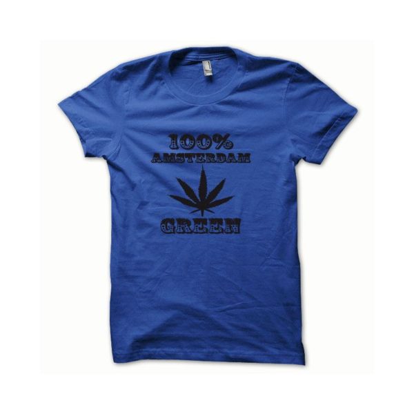 Rasta Tee-Shirt T-shirt Marijuana Hemp Amsterdam black blue