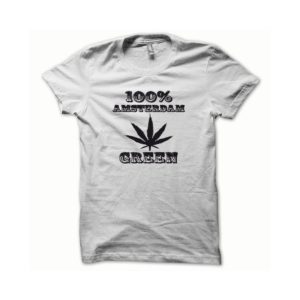 Rasta Tee-Shirt T-shirt Marijuana Hemp Amsterdam black white
