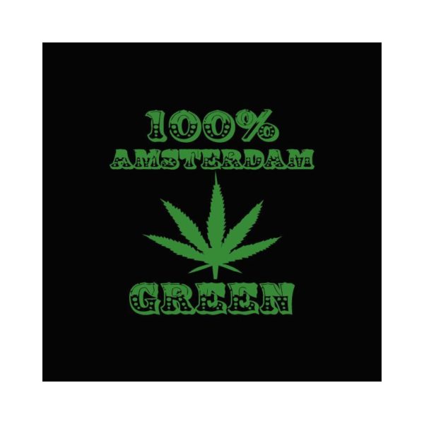 Rasta Tee-Shirt T-shirt Marijuana Hemp Amsterdam green black