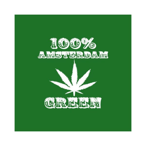 Rasta Tee-Shirt T-shirt Marijuana Hemp Amsterdam white green