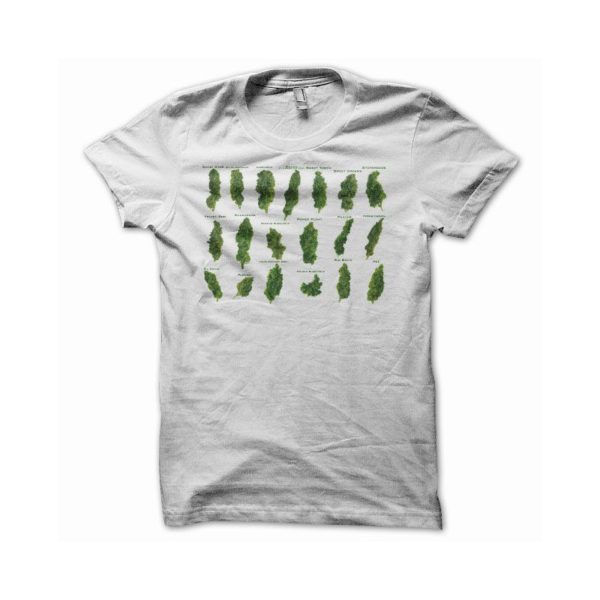 Rasta Tee-Shirt T-shirt Marijuana Hemp green white
