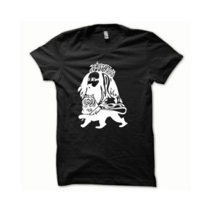 Rasta Tee-Shirt T-shirt Rastafarl Toker white black