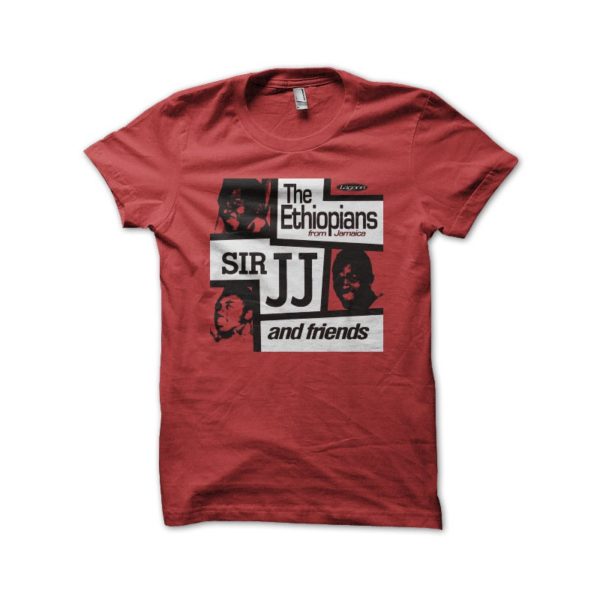 Rasta Tee-Shirt T-shirt The Ethiopians from Jamaica Sir JJ and friends red