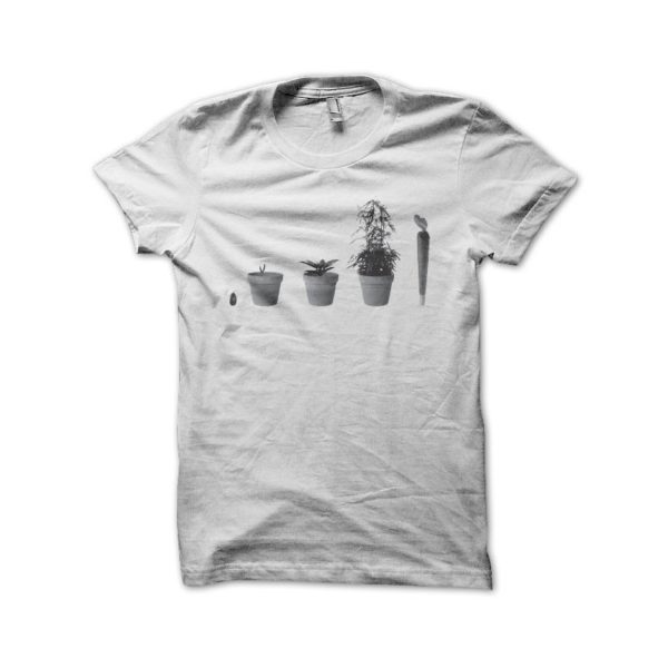 Rasta Tee-Shirt T-shirt Weed evolution white