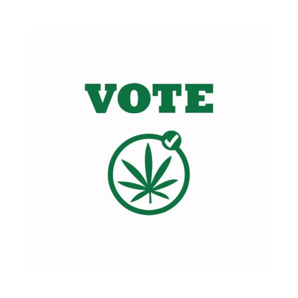 Rasta Tee-Shirt T-shirt cannabis vote weed white
