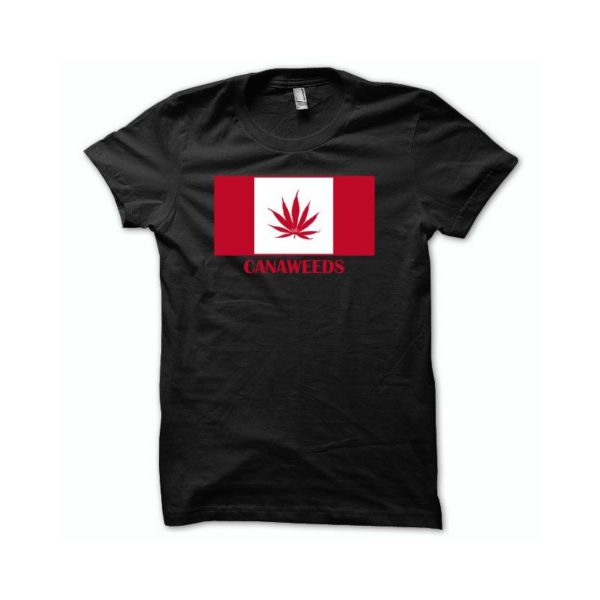 Rasta Tee-Shirt T-shirt flag canada flag cannabis canaweed green black