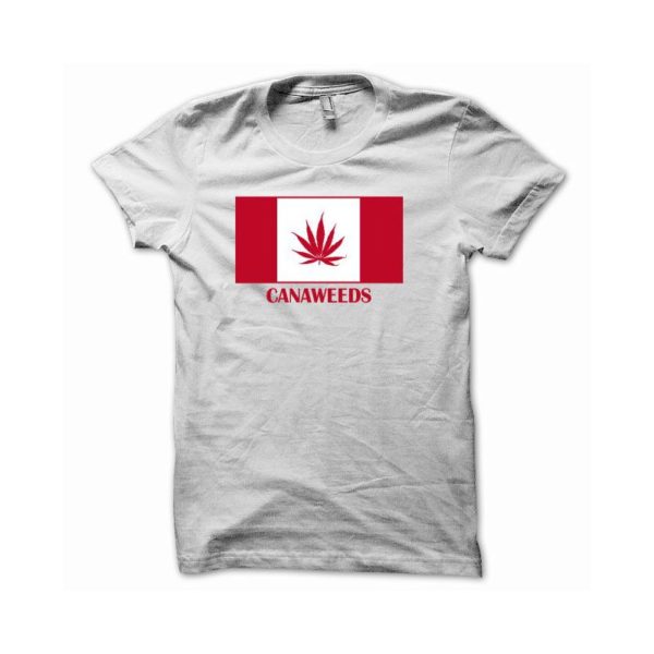 Rasta Tee-Shirt T-shirt flag canada flag cannabis canaweed white
