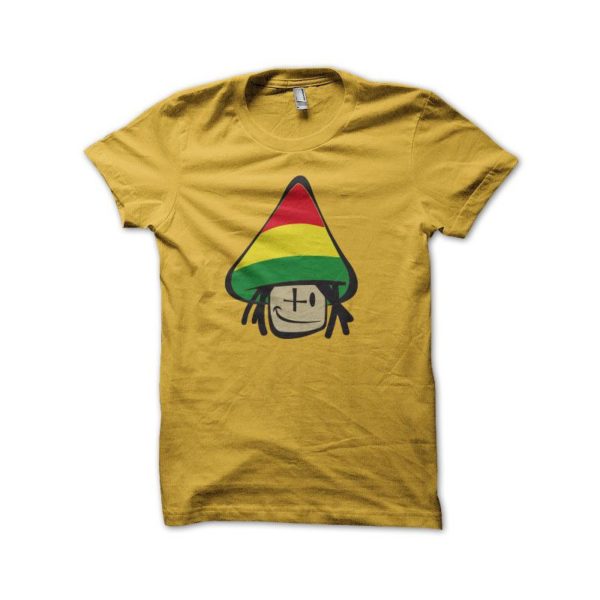 Rasta Tee-Shirt T-shirt mushroom rasta funny yellow