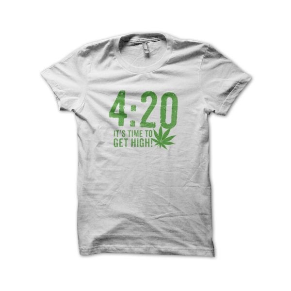 Rasta Tee-Shirt Tee Shirt 420 cannabis weed White