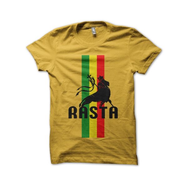 Rasta Tee-Shirt The shirt rasta lion yellow root