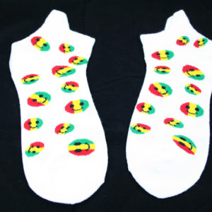 Low-cut Socks White Smiley All Sizes