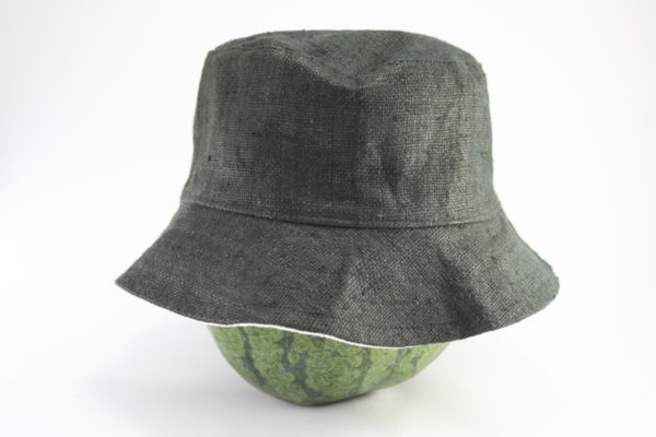 Bucket Hat Black Cannabis Leaf