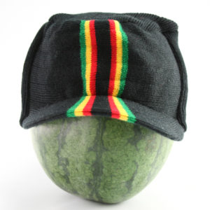Cap Black Hiphop Central Green Yellow Red Stripes