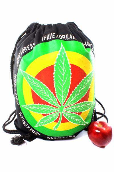 Backpack Marijuana Drawstring Strong Light Foldable Fabric