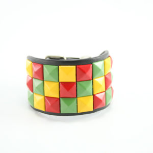 Wristband Rasta colors Squares Decoration