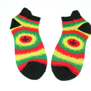 Low-cut Socks Black Psychedelic All Sizes