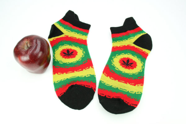Low-cut Socks Black Psychedelic All Sizes