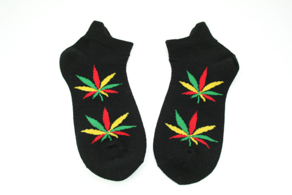 Low-cut Socks Black Cannabis All Sizes