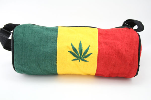 Bag Hemp Tube Middle Size Cannabis Leaf