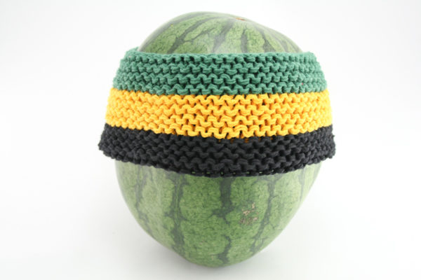 Headband Jamaica Green Yellow Black 4 Inches