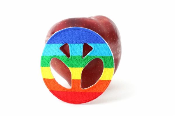Patch Peace and Love Rasta Colors