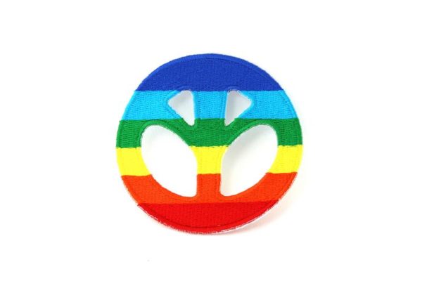 Patch Peace and Love Rasta Colors