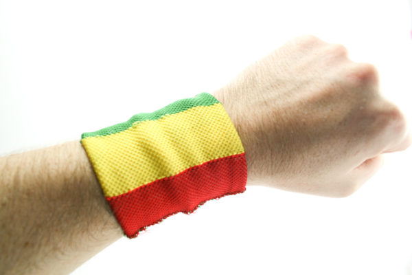 Rasta Store Rasta Sweat Wristband Green Yellow Red Stripes Rasta Colors Band
