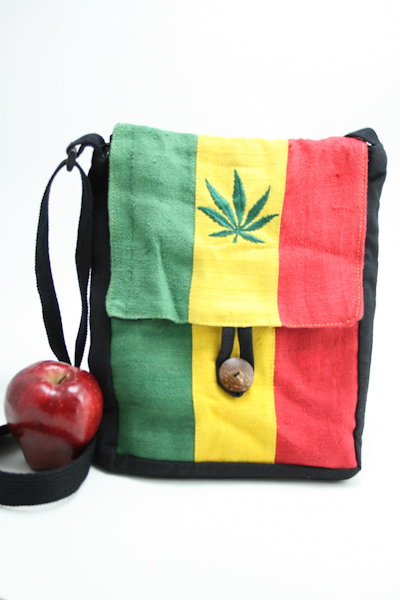 Bag Hemp Flat Shoulder Cannabis Button