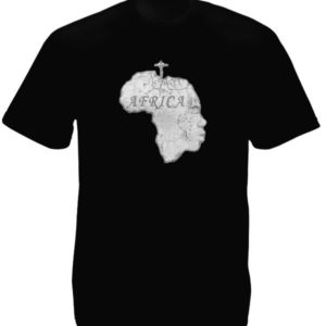 Africa Continent Human Head Black Tee-Shirt