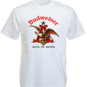 Budweiser Beer Logo White Tee-Shirt