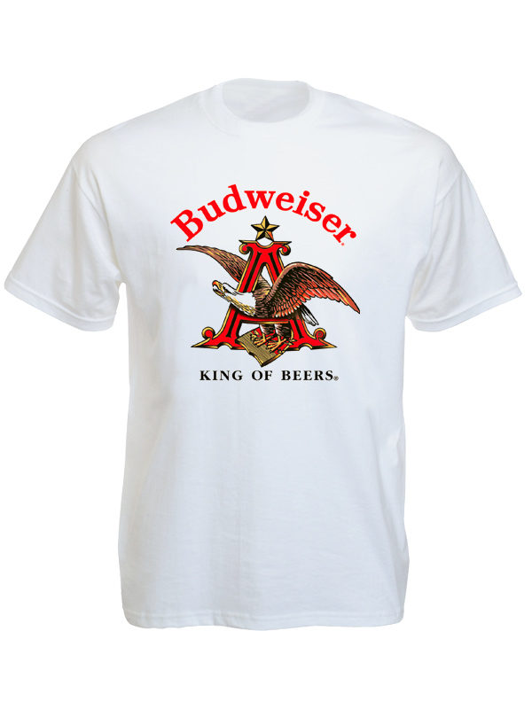 Budweiser Beer Logo White Tee-Shirt