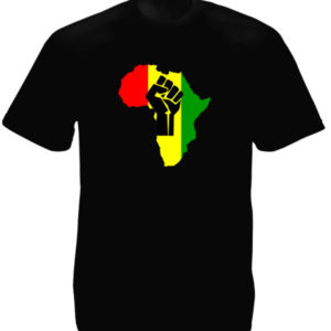 Black Power Fist Pan African Colors Black Tee-Shirt