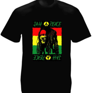 Jah Peace Bob Marley Black Tee-Shirt