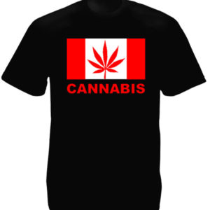 Canada Cannabis Black Tee-Shirt