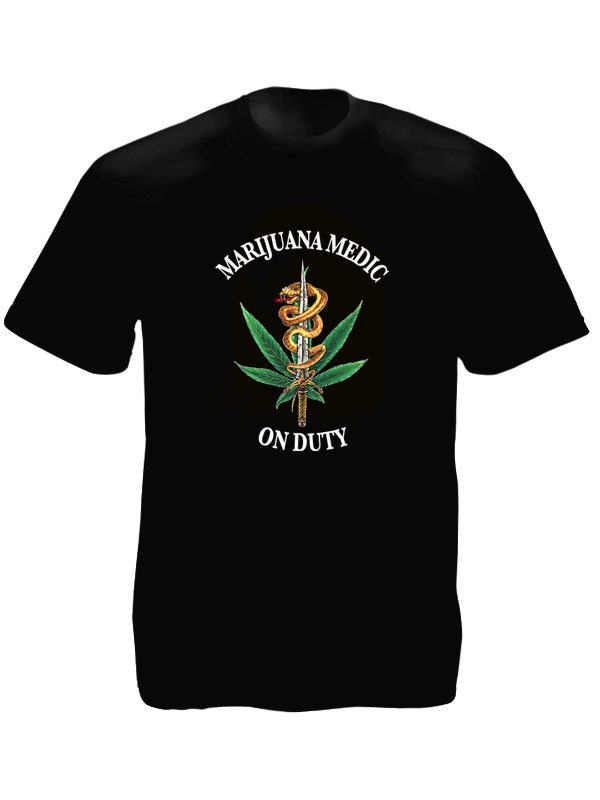 T-Shirt Noir Cannabis Pharmaceutique