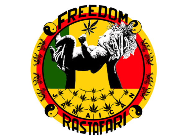 Freedom Jamaïcan Rastafari White Tee-Shirt