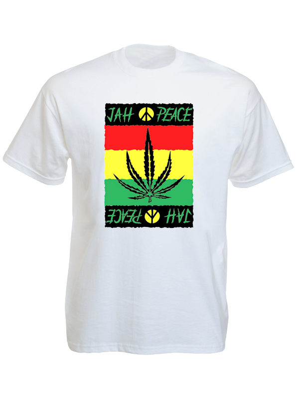 Jah Peace Rasta White Tee-Shirt