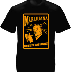 Marijuana Advertising Retro Poster Black Tee-Shirt